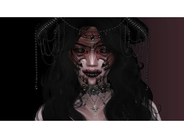 Alpha Lamia Makeup Set by EvilQuinzel - The Sims 4 Custom Content