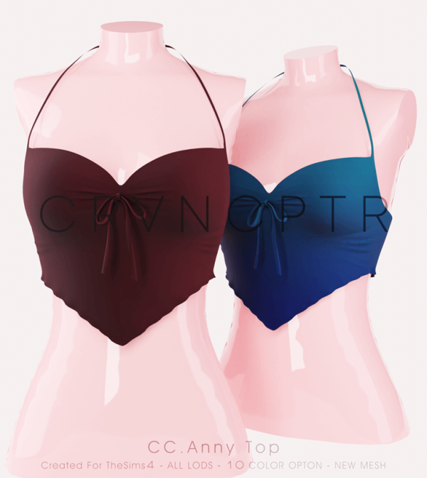 Mix Anny Top by simsfinds - The Sims 4 Custom Content