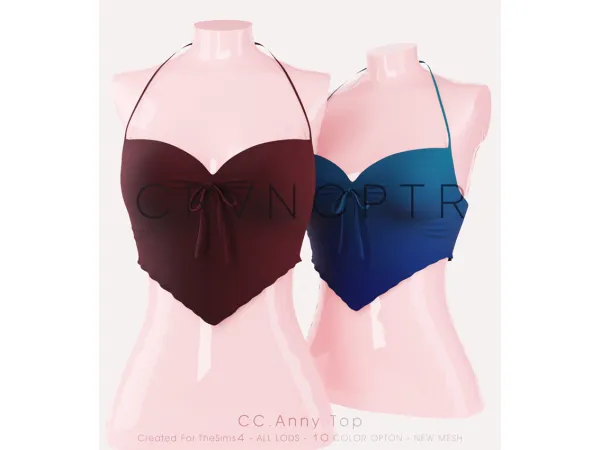 Mix Anny Top by carvin_captoor - The Sims 4 Custom Content