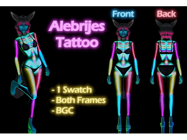 Spooky Treat 3/3 - Alebrijes Tattoo by pastel-plumbob
