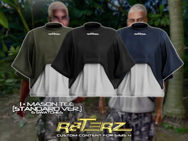 Alpha R8TERZ Mason Tee (Standard Version) - The Sims 4 Custom Content