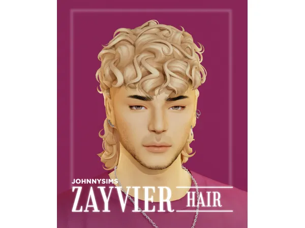 Maxis Match Zayvier Hair by Johnnysims - The Sims 4 Custom Content