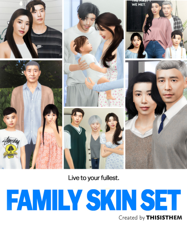 Alpha Family Skin Set N6 Eyebrows Set Child Eyes Presets N1N2 SIM by simsfinds - The Sims 4 Custom Content