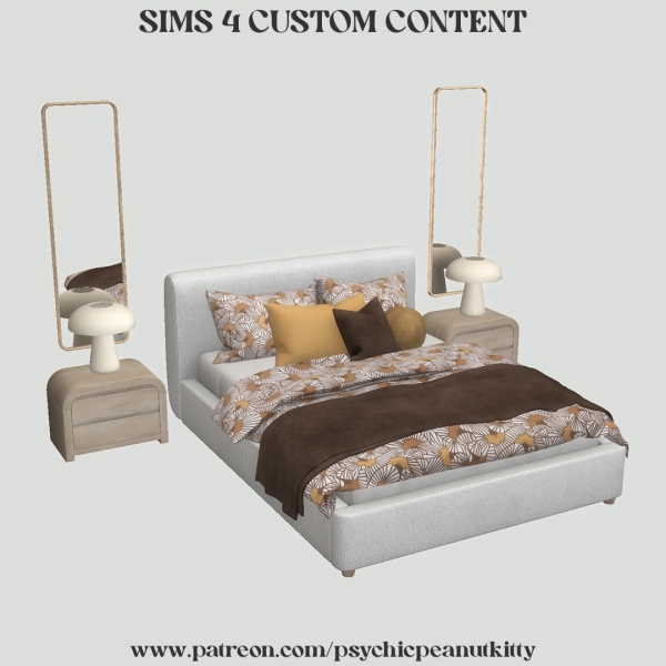Mix November Bedroom by psychicpeanutkitty - The Sims 4 Custom Content