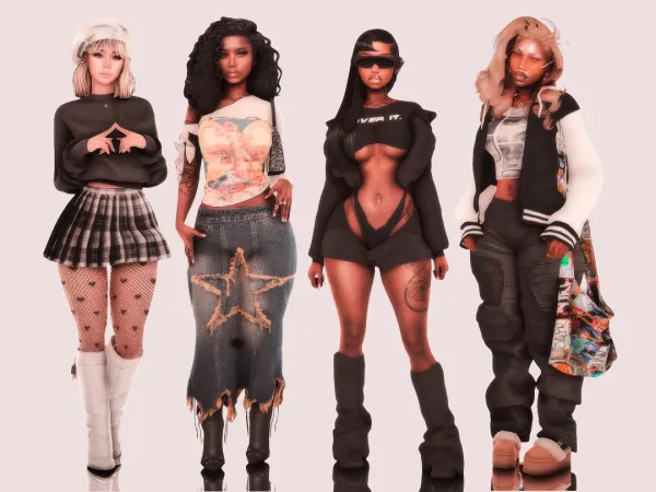 Mix Sim Dump 1 by Nini's Planet - The Sims 4 Custom Content
