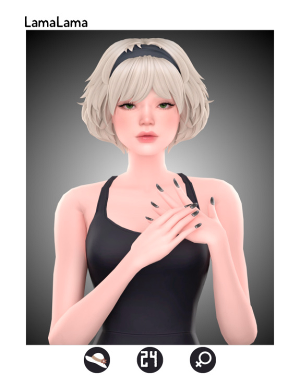 Maxis Match Hair Jeni by simsfinds - The Sims 4 Custom Content