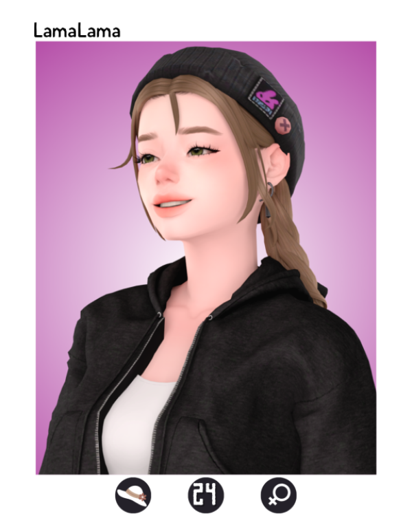 Maxis Match Hair Wanda by lama_lama - The Sims 4 Custom Content