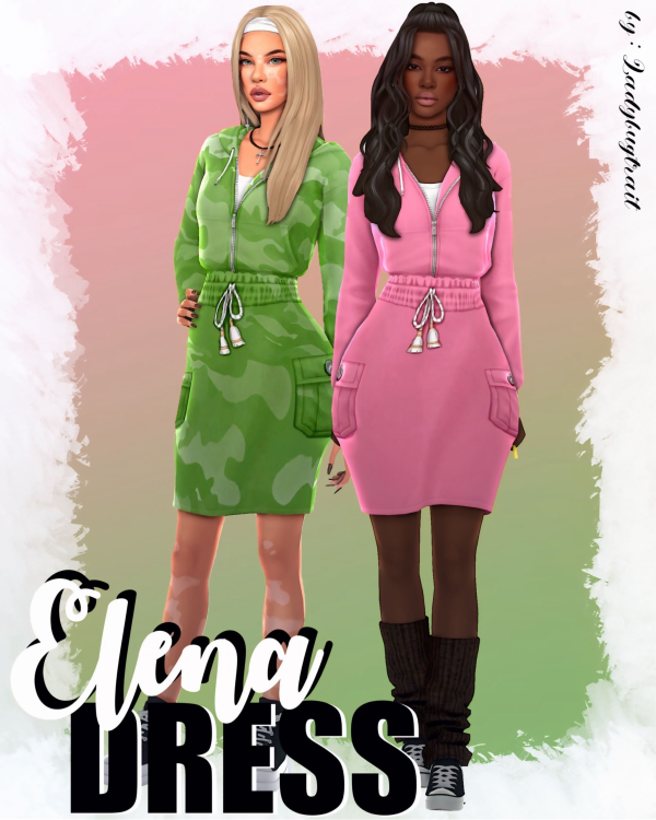 Maxis Match Elena dress download by ladybugtrait - The Sims 4 Custom Content