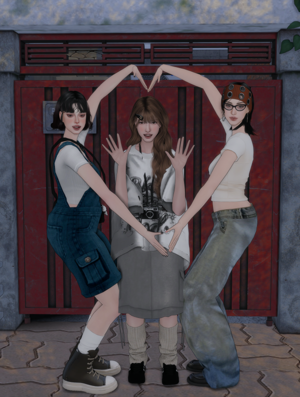 Mix [charonroqiqi]三人行Friends) by simsfinds - The Sims 4 Custom Content