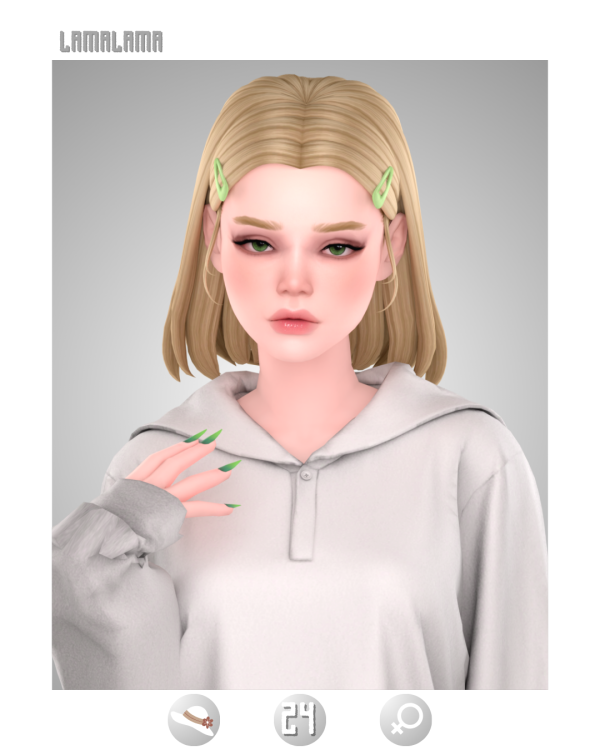 Maxis Match LamaLama Hair Tillie by lama_lama - The Sims 4 Custom Content