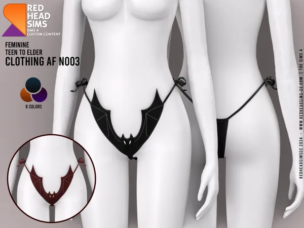 Alpha AF CLOTHING N003 by redheadsims - The Sims 4 Custom Content