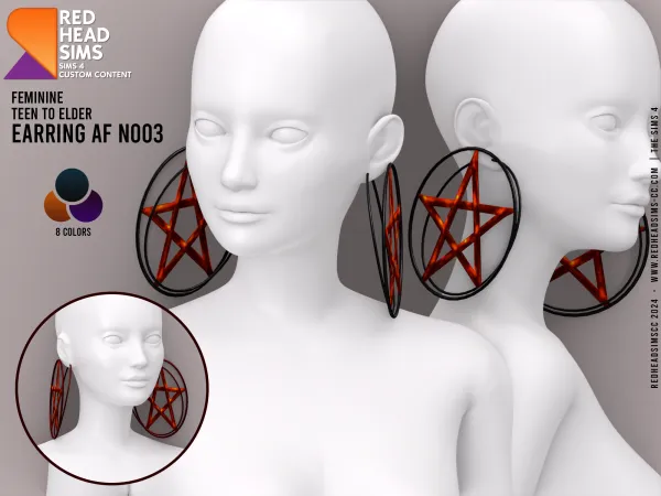 Alpha AF EARRING N003 - The Sims 4 Custom Content