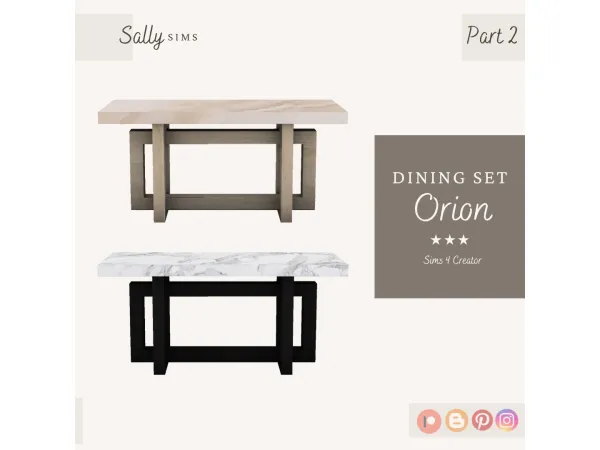 Alpha Dining ORION (Part2) - The Sims 4 Custom Content