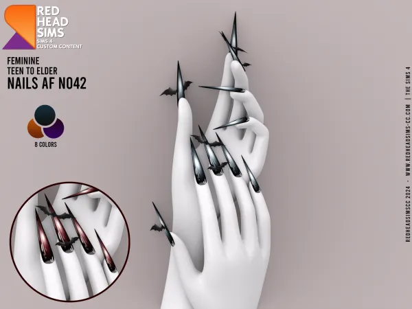 Alpha AF NAILS N042 - The Sims 4 Custom Content