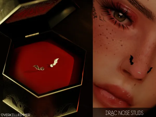 Mix Drac nose studs - The Sims 4 Custom Content