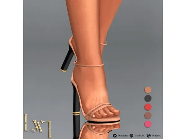 Mix Double Sandals by LVNDR - The Sims 4 Custom Content