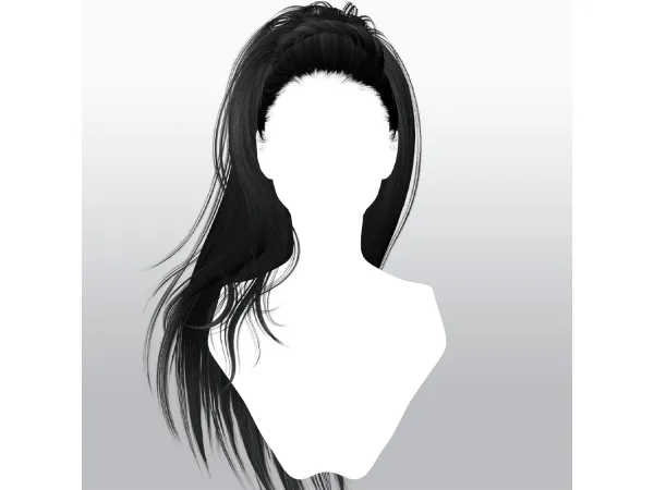 Alpha Female Hairstyle NH153 by SSalon - The Sims 4 Custom Content