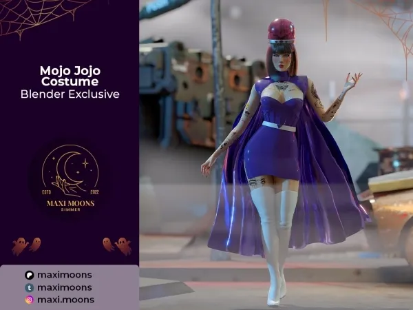 Alpha Mojo Jojo Costume Blender Exclusive - The Sims 4 Custom Content