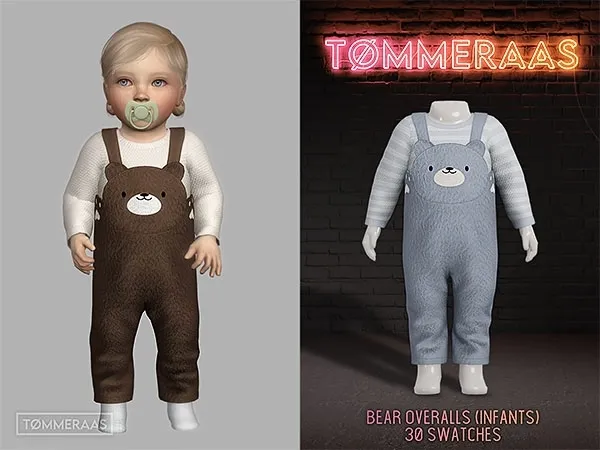Mix TØMMERAAS Bear Overalls for Infants (69) - The Sims 4 Custom Content