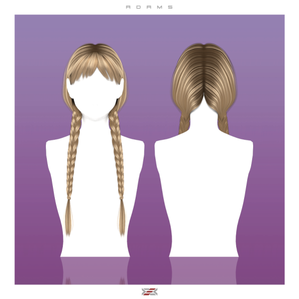 Alpha Adams hairstyle by lexel - The Sims 4 Custom Content