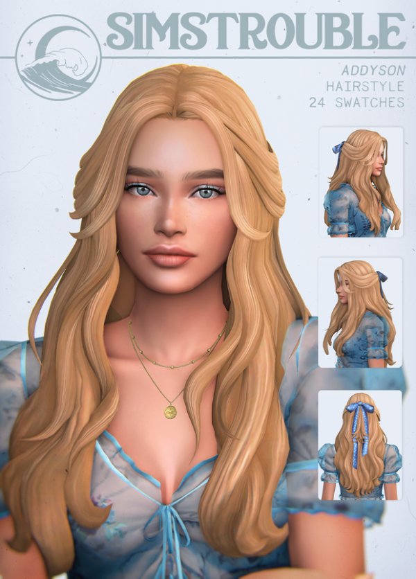 Maxis Match Addyson Hairstyle by simsfinds - The Sims 4 Custom Content