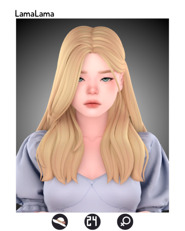 Maxis Match LamaLama Hair Marta by simsfinds - The Sims 4 Custom Content