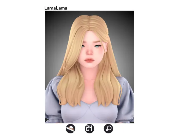 Maxis Match LamaLama Hair Marta - The Sims 4 Custom Content