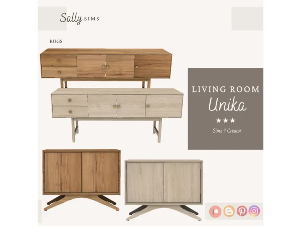 Alpha Living Room UNIKA - The Sims 4 Custom Content