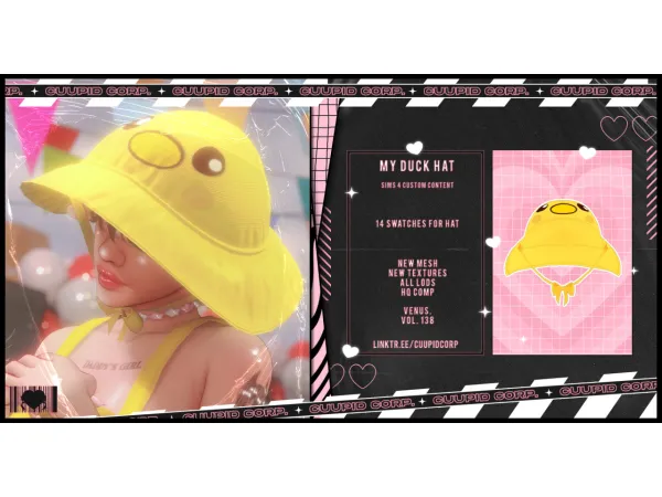 Alpha cuupid corp my duck hat - The Sims 4 Custom Content