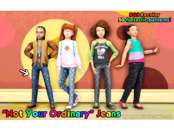 Maxis Match Not Your Ordinary Jeans by hypergnomesimblr - The Sims 4 Custom Content