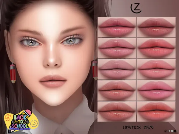 Alpha ZENX LIPSTICK Z579 - The Sims 4 Custom Content