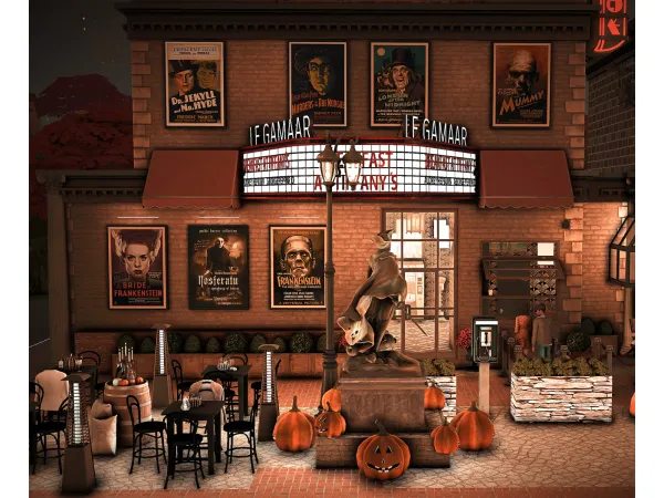 Alpha VINTAGE HORROR MOVIE POSTERS by justagirlandhersims - The Sims 4 Custom Content