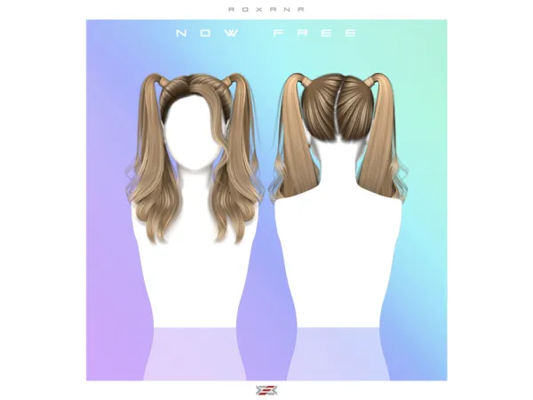 Alpha Roxana hairstyle by LEXEL - The Sims 4 Custom Content