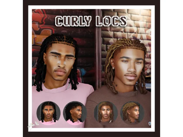 Alpha CURLY LOCS by Khadijah551 - The Sims 4 Custom Content