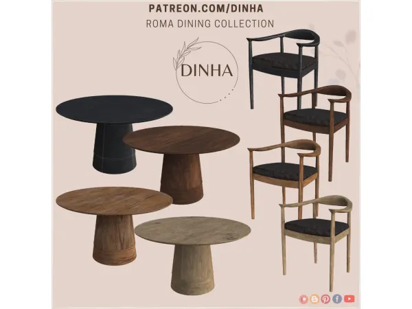 Alpha Roma Dining Collection - The Sims 4 Custom Content