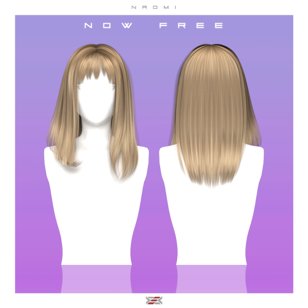Alpha Naomi hairstyle by lexel - The Sims 4 Custom Content