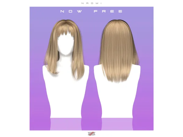 Alpha Naomi hairstyle by LEXEL_sims - The Sims 4 Custom Content