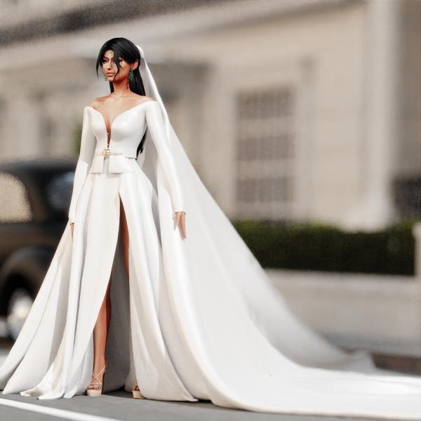 Alpha GUCCI BRIDAL by simsfinds - The Sims 4 Custom Content