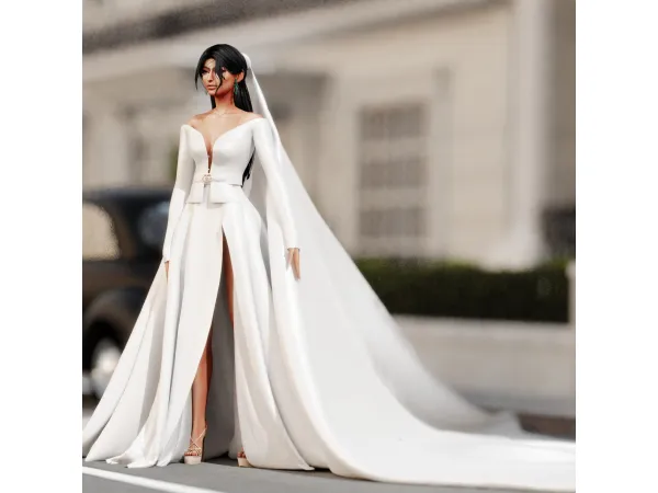 Alpha GUCCI BRIDAL by Mably Store - The Sims 4 Custom Content