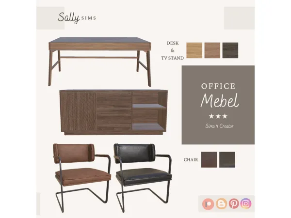 Alpha Office MEBEL - The Sims 4 Custom Content