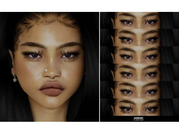 Alpha 3D LASHES PACK3 by BadddieSims - The Sims 4 Custom Content