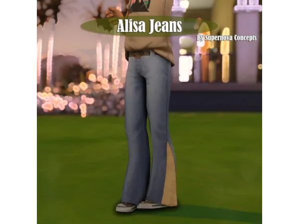 Maxis Match SupernovaConcepts] Alisa Jeans - The Sims 4 Custom Content