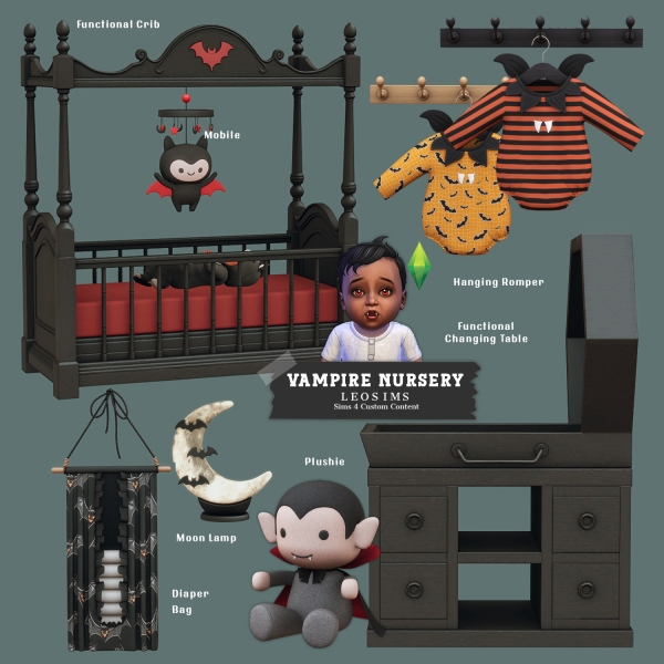 Mix Vampire Nursery by leosims4cc - The Sims 4 Custom Content