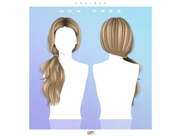Alpha Marusya hairstyle by LEXEL - The Sims 4 Custom Content