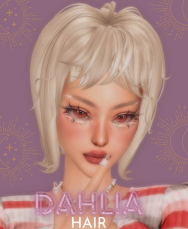 Maxis Match Cemelss Dehlia Hair by simsfinds - The Sims 4 Custom Content