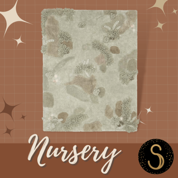 Alpha Nursery Mushroom forest Rug by simsfinds - The Sims 4 Custom Content