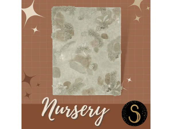 Alpha Nursery Mushroom forest Rug by sims4luxury - The Sims 4 Custom Content