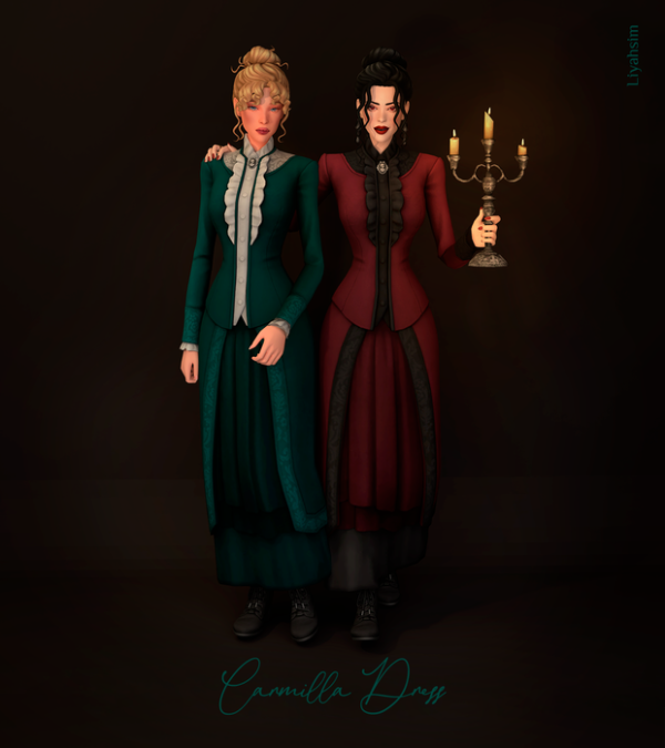 Maxis Match Carmilla Dress Gift by liyahsim - The Sims 4 Custom Content