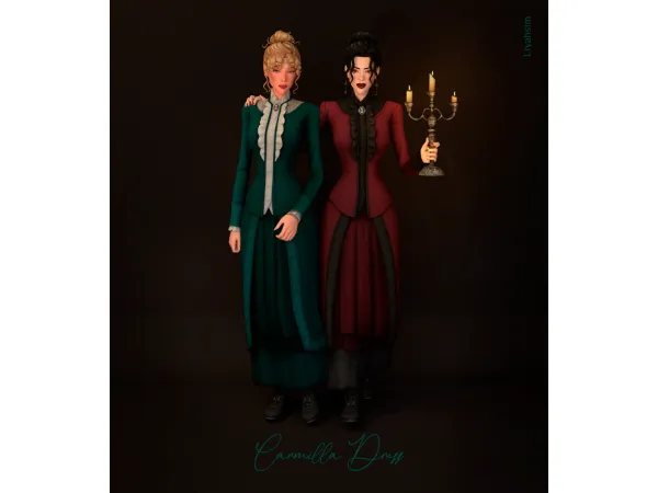 Maxis Match Carmilla Dress Gift by LiyahSim - The Sims 4 Custom Content