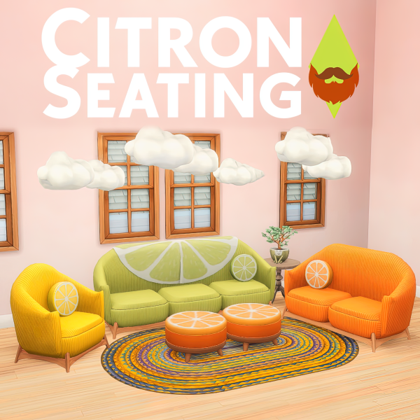 Maxis Match Citron Seating by simsfinds - The Sims 4 Custom Content